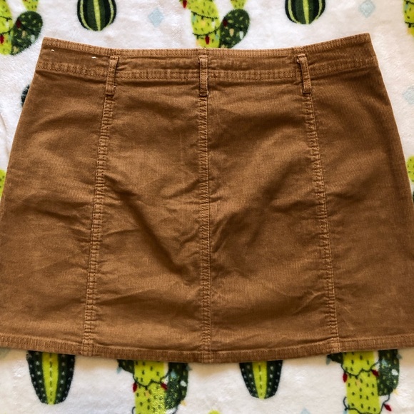 American Eagle Hi-Rise Button Front Corduroy Mini Skirt - Picture 8 of 9